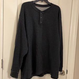 Men’s waffle Henley long sleeve sweatshirt